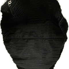 プラダ SPUGNA トートバッグ 1BG130 ホワイト ビアンコ パイル レディース PRADA 【中古】