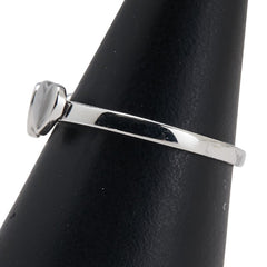 K18WG ホワイトゴールド ダイヤ0.05ct ハート モチーフ リング 指輪 レディース 13号 【中古】