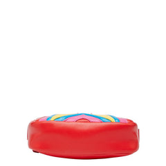 ステラマッカートニー 星 スター ショルダーバッグ レッド オレンジ マルチカラー レザー レディース Stella McCartney 【中古】