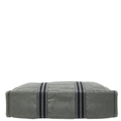 エルメス フールトゥ トートMM ハンドバッグ トートバッグ グレー ブラック キャンバス レディース HERMES 【中古】