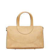 ブルガリ デコルテ ハンドバッグ ベージュ スウェード レザー レディース BVLGARI 【中古】