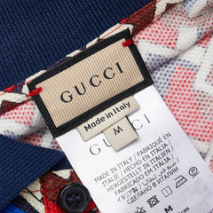 グッチ GGジオメトリック ドッグウェア ペット用 サイズ:M 695744 レッド マルチカラー コットン ユニセックス GUCCI 【中古】