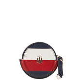 トミーヒルフィガー コインケース ネイビー レッド ホワイト レザー レディース TOMMY HILFIGER 【中古】