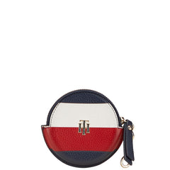 トミーヒルフィガー コインケース ネイビー レッド ホワイト レザー レディース TOMMY HILFIGER 【中古】