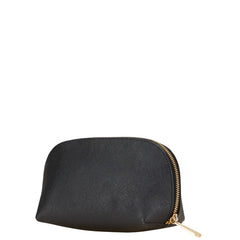 マイケルコース リボン ポーチ ブラック ゴールド レザー レディース Michael Kors 中古