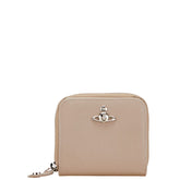 ヴィヴィアンウエストウッド 二つ折り財布 ベージュ レザー レディース Vivienne Westwood 【中古】