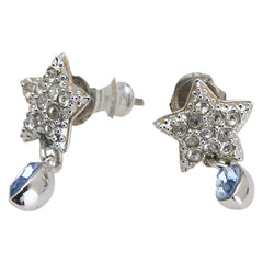 スワロフスキー スター 星 モチーフ 色石 ピアス シルバー ラインストーン サージカルステンレス レディース SWAROVSKI 中古