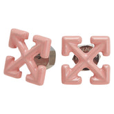 オフホワイト ミニ アロー スタッドピアス ピンク エナメル メンズ OFF-WHITE 【中古】