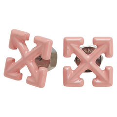 オフホワイト ミニ アロー スタッドピアス ピンク エナメル メンズ OFF-WHITE 中古