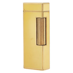 ダンヒル ローラー式 着火未確認 ガスライター 喫煙具 ゴールド イエロー メッキ メンズ Dunhill 【中古】