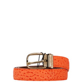 ドルチェアンドガッバーナ ベルト 100.40 BC3953 オレンジ レザー メンズ DOLCE&GABBANA 【中古】