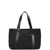 ブルガリ ロゴマニア ハンドバッグ ブラック キャンバス レザー レディース BVLGARI 【中古】