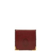 カルティエ マストライン コインケース ワインレッド ゴールド レザー レディース CARTIER 【中古】