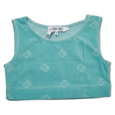 ディオール CD クロップド タンクトップ サイズ:8 ライトグリーン コットン レディース Dior 【中古】