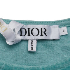 ディオール CD クロップド タンクトップ サイズ:8 ライトグリーン コットン レディース Dior 【中古】