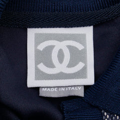 シャネル スポーツライン ココマーク ポロシャツ サイズ:36 P25320V16069 ネイビー シルバー グレー レディース CHANEL 【中古】