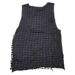 ドルチェアンドガッバーナ メッシュ レイヤード タンクトップ サイズ:48 ダークグレー コットン メンズ DOLCE&GABBANA 【中古】