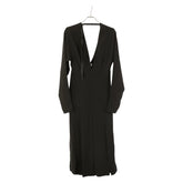 バーバリー インナー付き ドレス ワンピース サイズ:6 ブラック シルク レディース BURBERRY 【中古】