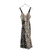 バーバリー 花 フラワー モチーフ ドレス キャミソールワンピース サイズ:8 ブラック マルチカラー シルク レディース BURBERRY 【中古】