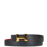 エルメス コンスタンスH リバーシブル ベルト ブラック レッド クシュベル レディース HERMES 【中古】