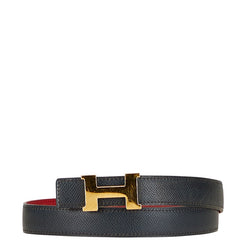 エルメス コンスタンスH リバーシブル ベルト ブラック レッド クシュベル レディース HERMES 【中古】