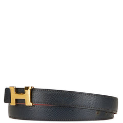 エルメス コンスタンスH リバーシブル ベルト ブラック レッド クシュベル レディース HERMES 【中古】