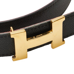 エルメス コンスタンスH リバーシブル ベルト ブラック レッド クシュベル レディース HERMES 【中古】