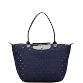 ロンシャン ル プリアージュ エトワール トートバッグ ネイビー ナイロン エナメル レディース Longchamp 【中古】