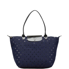 ロンシャン ル プリアージュ エトワール トートバッグ ネイビー ナイロン エナメル レディース Longchamp 【中古】