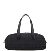 シャネル ニュートラベルライン ココマーク ミニボストンバッグ ハンドバッグ ブラック ナイロン レザー レディース CHANEL 【中古】