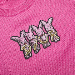 ディオール ロゴ セーター ニット サイズ:8 ピンク ウール レディース Dior 【中古】