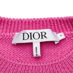 ディオール ロゴ セーター ニット サイズ:8 ピンク ウール レディース Dior 【中古】