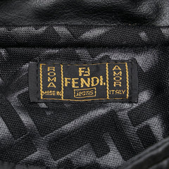 フェンディ ズッカ ジャケット ノースリーブ パンツ セットアップ サイズ:M ブラック コットン レザー レディース FENDI 【中古】