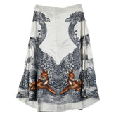 バーバリー 総柄 スカート フレアスカート サイズ:42 ホワイト マルチカラー ビスコース レディース BURBERRY 【中古】