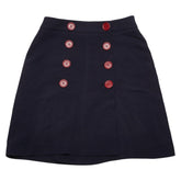 バーバリー スカート サイズ:42 ネイビー レッド ビスコース レディース BURBERRY 【中古】