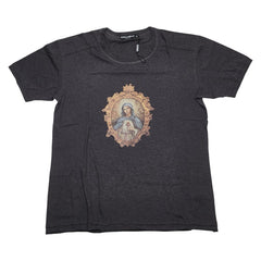 ドルチェアンドガッバーナ 聖母マリア Tシャツ サイズ:46 グレー コットン メンズ DOLCE&GABBANA 【中古】