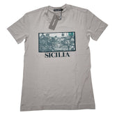 ドルチェアンドガッバーナ SICILIA Tシャツ サイズ:46 グレー マルチカラー コットン メンズ DOLCE&GABBANA 【中古】