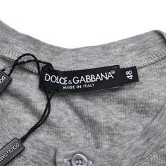 ドルチェアンドガッバーナ ヘンリーネック Tシャツ サイズ:48 グレー コットン メンズ DOLCE&GABBANA 【中古】