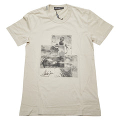 ドルチェアンドガッバーナ スティーブ マックイーン Tシャツ サイズ:48 ベージュ マルチカラー コットン メンズ DOLCE&GABBANA 【中古】