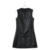 フェンディ ズッカ ノースリーブワンピース サイズ:L ブラック ポリエステル ポリアミド レディース FENDI 【中古】