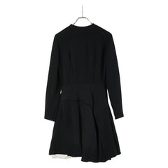 ディオール ワンピース サイズ:38 ブラック ホワイト シルク レディース Dior 【中古】