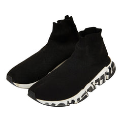 バレンシアガ スピードトレーナー スニーカー サイズ:27 ブラック ファブリック メンズ BALENCIAGA 【中古】