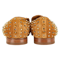 クリスチャンルブタン スタッズ ローファー オペラシューズ サイズ:44 ブラウン スウェード メンズ Christian Louboutin 【中古】