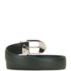 ルイ ヴィトン タイガ サンチュール クラシック ベルト 100/40 M6845 エピセア グリーン レザー メタル レディース LOUIS VUITTON 【中古】