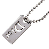 ディオール Diorロゴ プレート ボールチェーン ネックレス シルバー メタル レディース Dior 【中古】