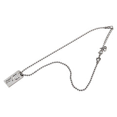 ディオール Diorロゴ プレート ボールチェーン ネックレス シルバー メタル レディース Dior 【中古】