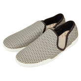 ドルチェアンドガッバーナ 総柄 シューズ スリッポン サイズ:7.5 ベージュブラウン キャンバス メンズ DOLCE&GABBANA 【中古】