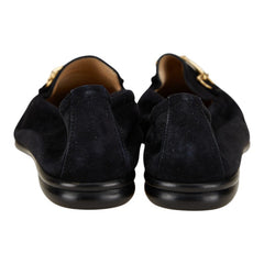 グッチ ホースビット パンプス フラットシューズ サイズ:37 1/2 ブラック ヌバック レディース GUCCI 【中古】