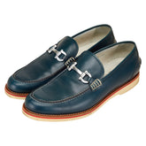 サルヴァトーレフェラガモ ガンチーニ ビットローファー サイズ:8 グリーン レザー メンズ Salvatore Ferragamo 【中古】