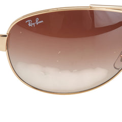 レイバン ティアドロップ サングラス RB3386 ゴールド ブラウン メッキ プラスチック メンズ Ray-Ban 【中古】